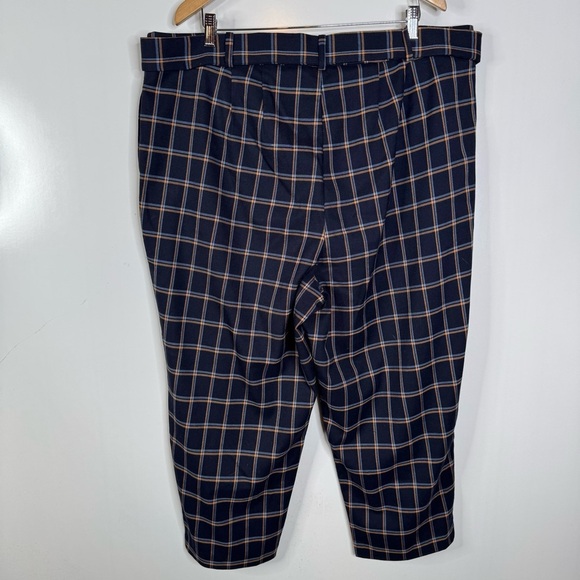 Eloquii Navy Plaid Trousers Size 20 - Picture 2 of 4